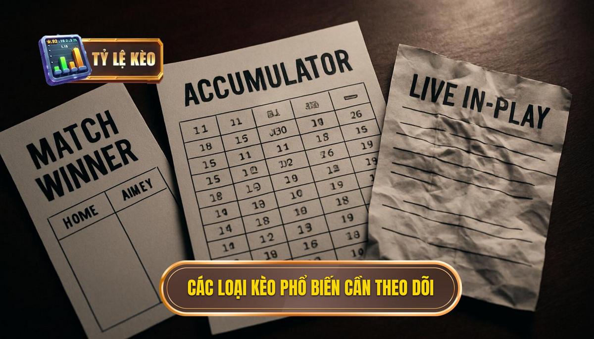 Cập nhật kèo nhà cái hệ thống chiến thuật soi kèo đỉnh cao 2 Các loại kèo phổ biến cần cập nhật liên tục